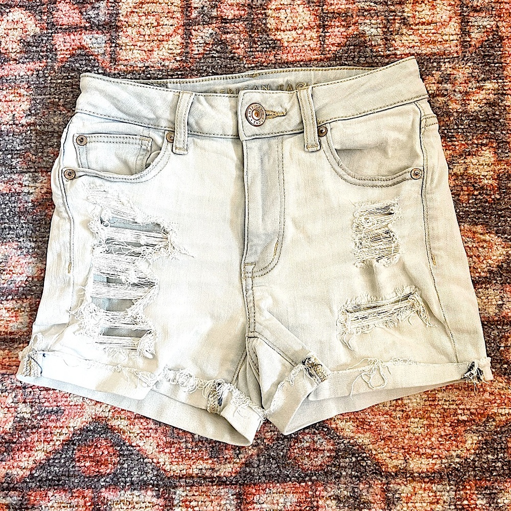 American Eagle High Rise Shortie Shorts